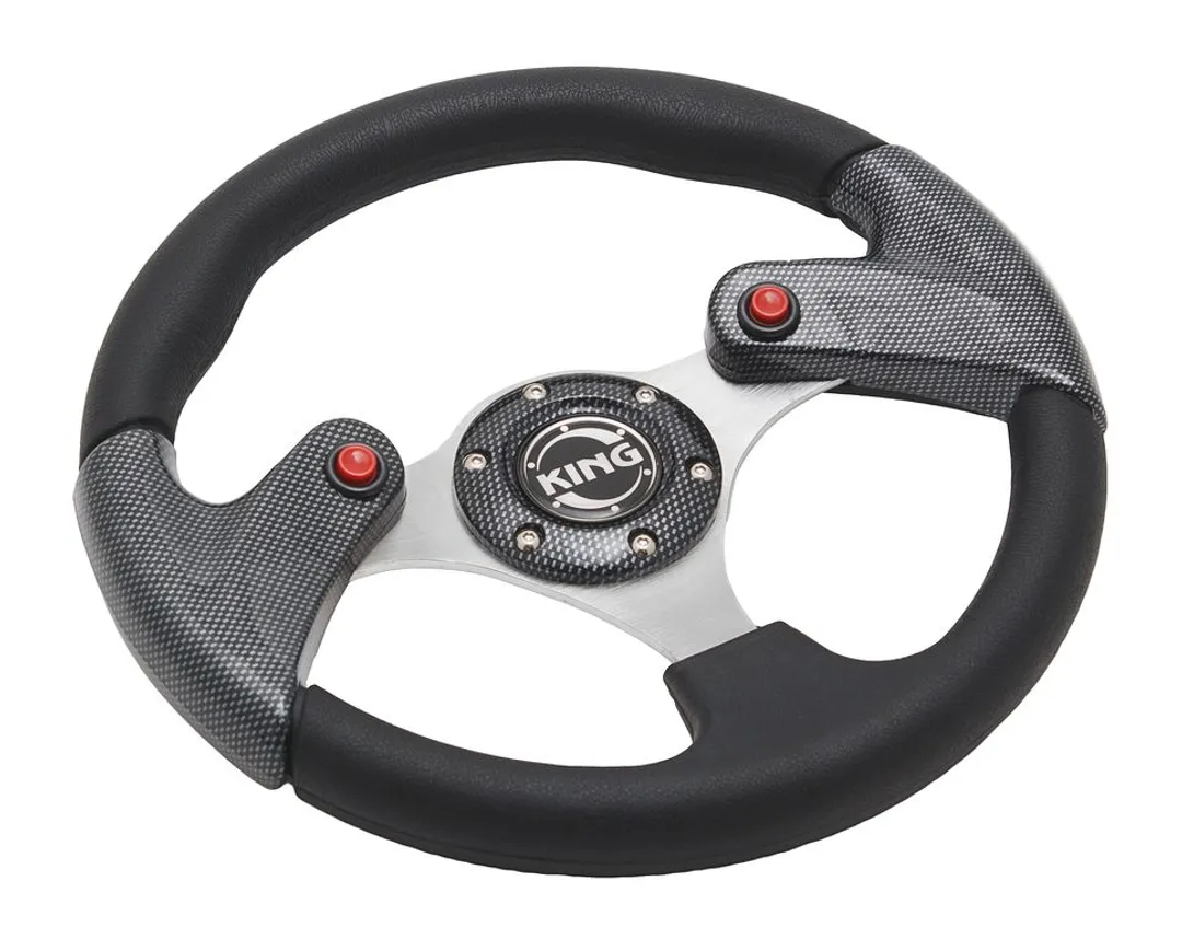 Руль спортивный JY9048K (black/carb/carb)