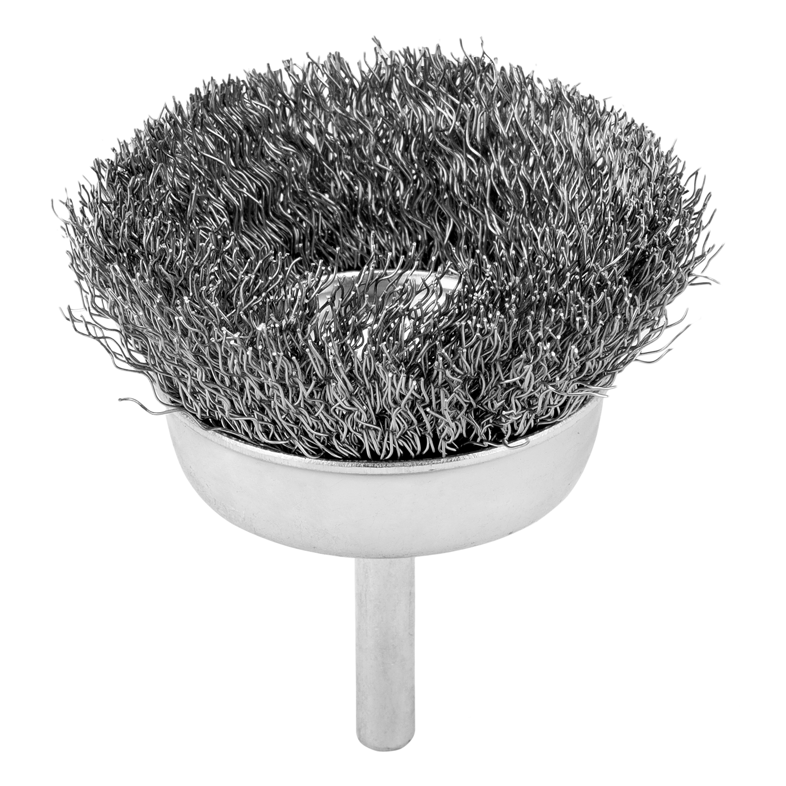 Щетка для дрели, 65 мм, «чашка» со шпилькой, витая проволока Сибртех