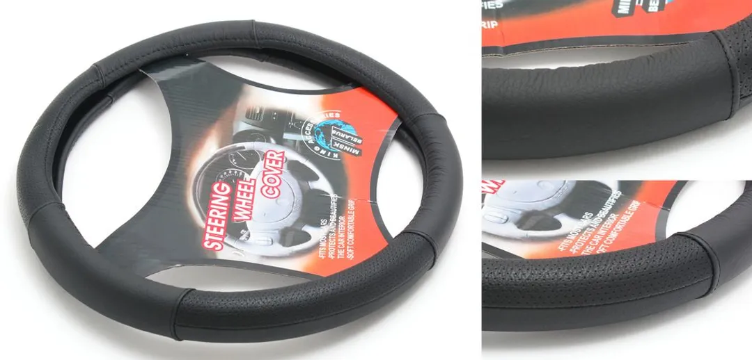 Чехол руля кожа H-8519-M (black) (2)
