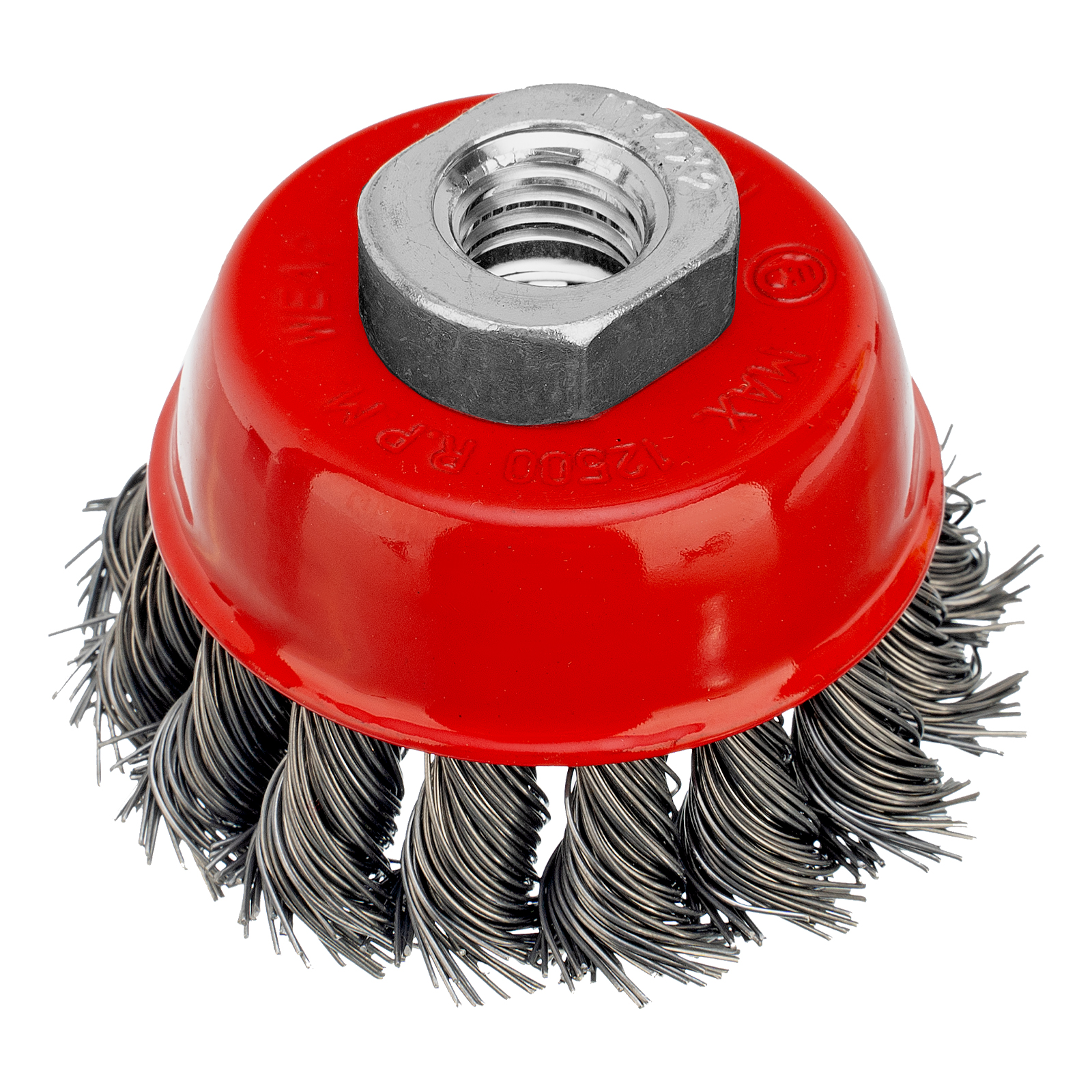 Щетка для УШМ, 65 мм, М14, «чашка», крученая проволока 0.5 мм Matrix