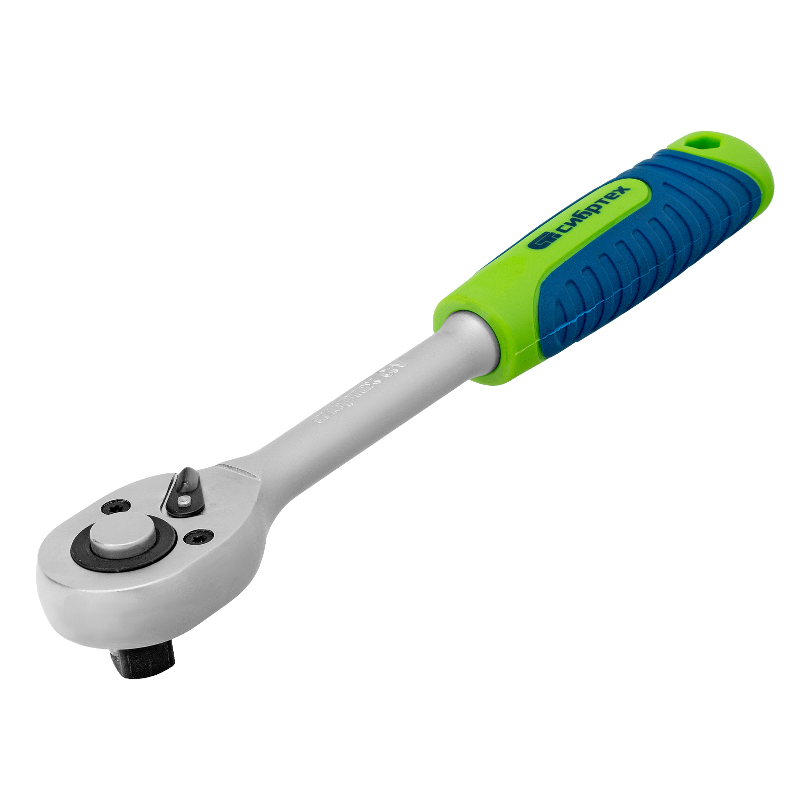 Ключ-трещотка 1/2″, 45 зубьев, с быстрым сбросом, матовый хром Сибртех