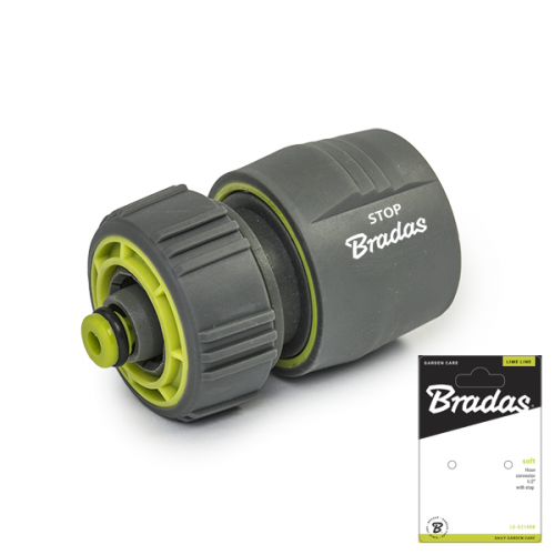 Соединение Быстросъемное с аквастопом 1/2" — 5/8" LIME LINE SOFT "Bradas"