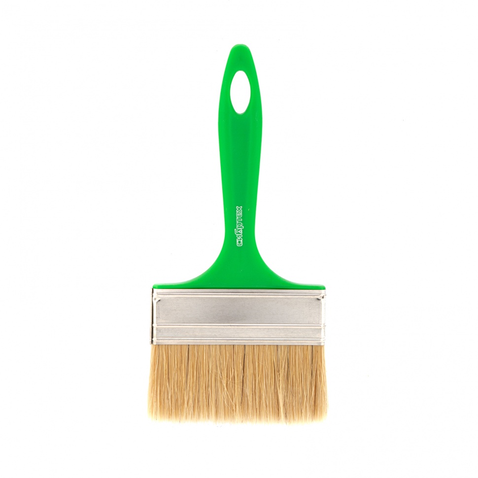 Кисть флейцевая «Эксперт», 100 x 8, натуральная щетина, пластиковая ручка Сибртех