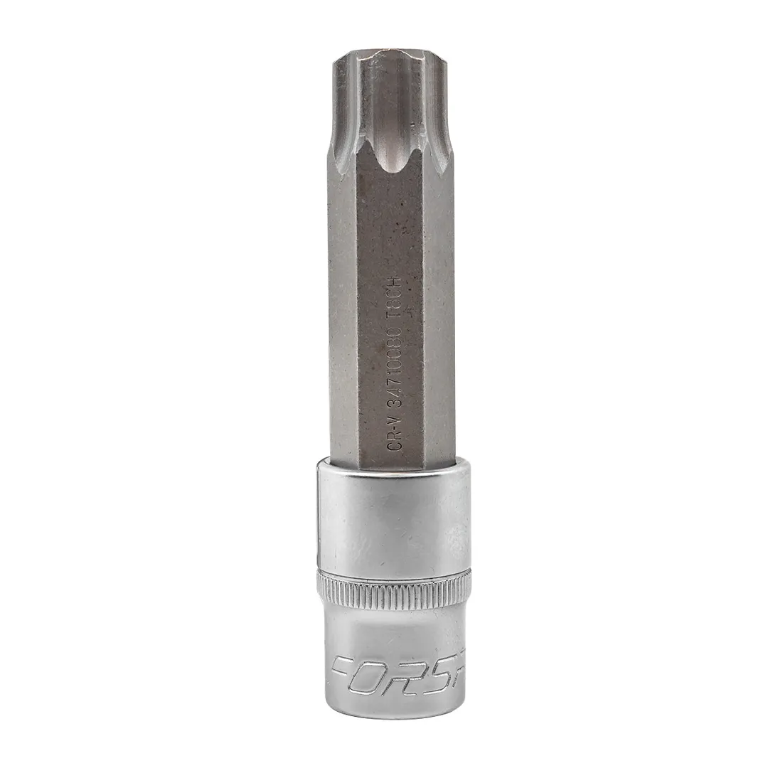 Головка-бита TORX Premium T80 с отверстием 1/2»(L-100мм)