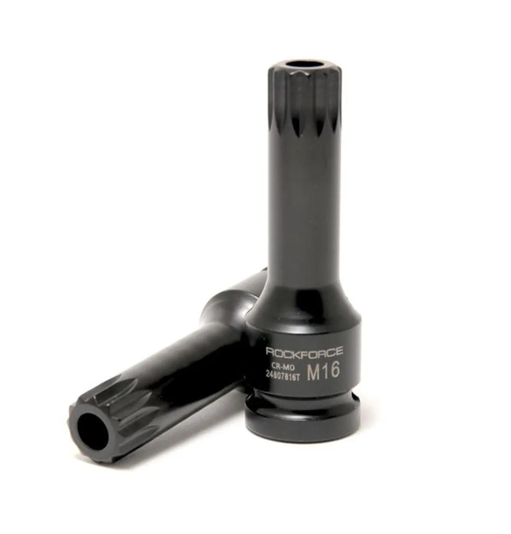 Головка-бита SPLINE ударная M16 с отверстием, 1/2»