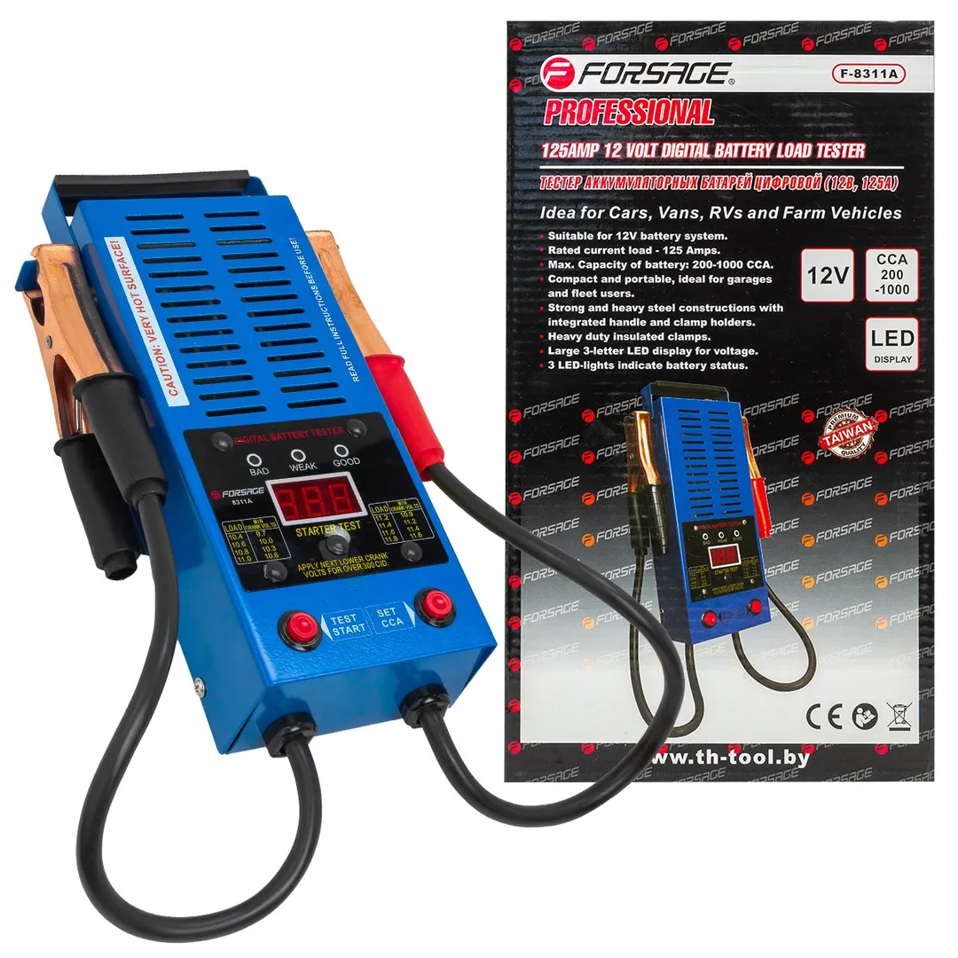 Тестер аккумуляторных батарей цифровой (12V, 125А)