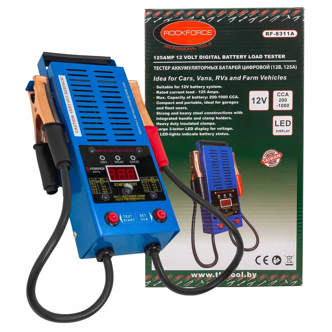 Тестер аккумуляторных батарей цифровой (12V, 125А)