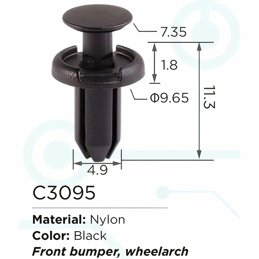 Клипса для крепления внутренней обшивки а/м Хендай/ Хонда пластиковая (100шт/уп.)
