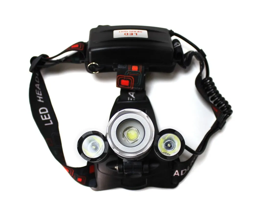 Фонарь светодиодный аккумуляторный налобный (5W LED,400Lm,2000mAh,зарядка12V,время раб.4ч,время заряд.5ч,защита гнезда зарядки)