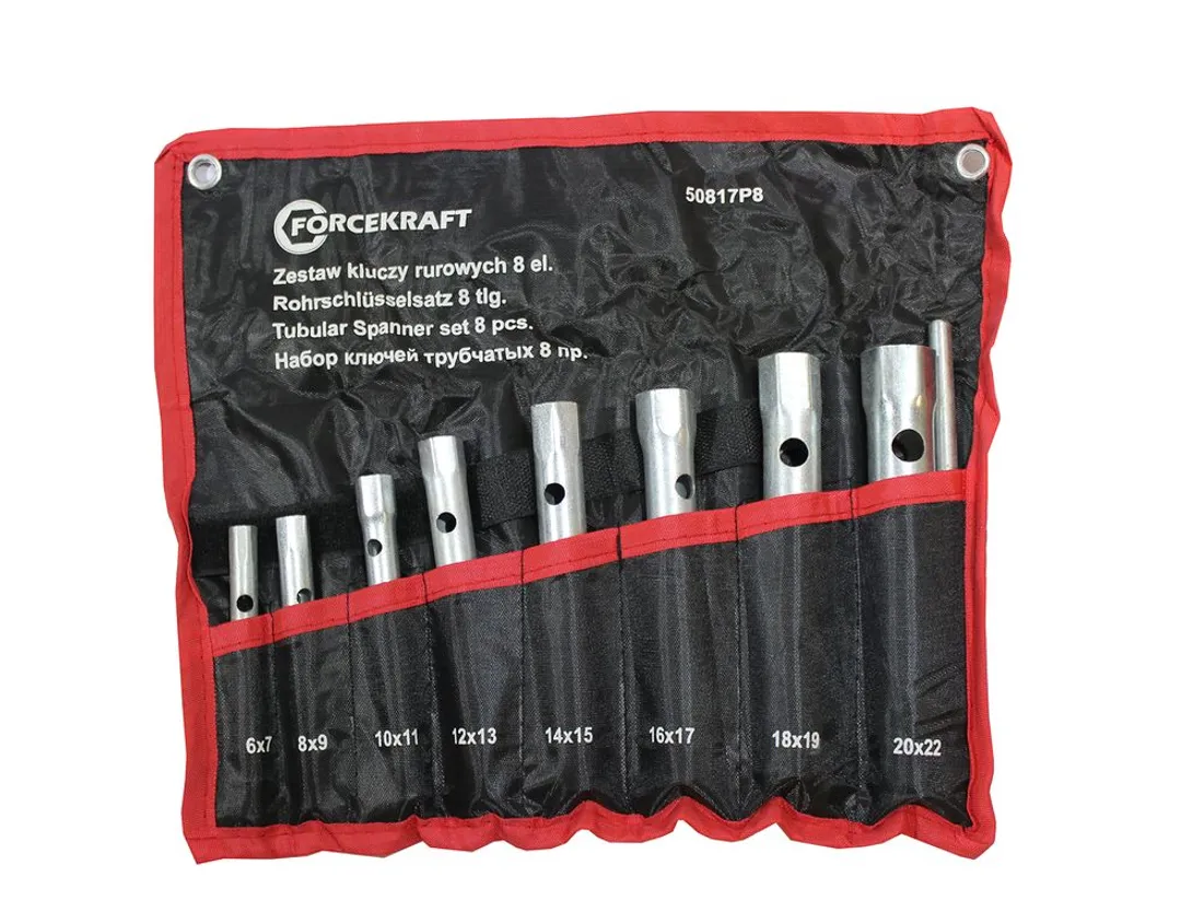Набор ключей торцевых трубчатых, 8пр.(6х7,8х9,10х11,12х13,14х15,16х17,18х19,20х22мм),на полотне