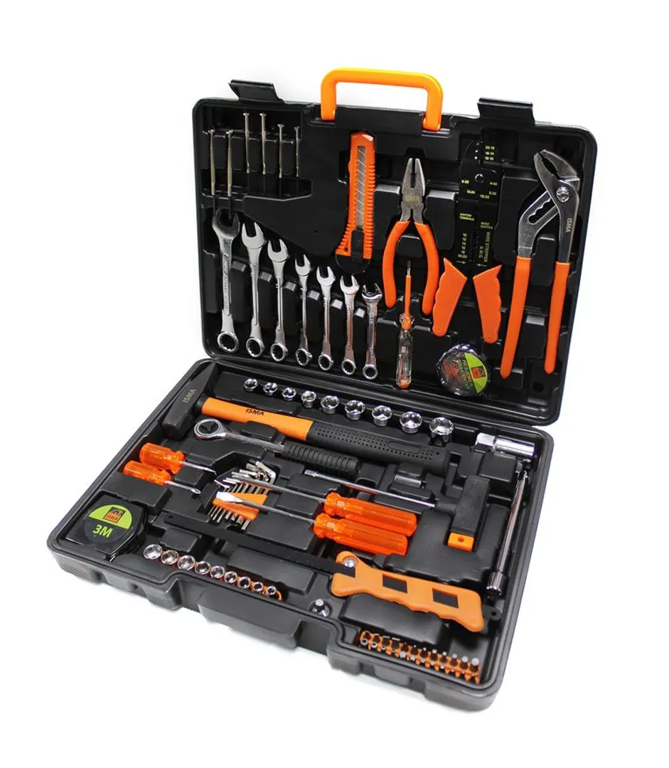 Набор инструментов 600 пр.1/4» 3/8»(5-19мм, ключи:10-17мм,шарнирно-губцевый инстр.,отвертки,биты,молоток, ключи 6-е Г-обр.-е,расходник)