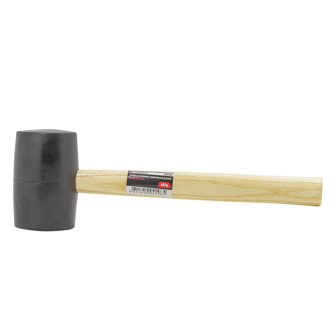 Киянка резиновая с деревянной ручкой (680г, Ø65мм)