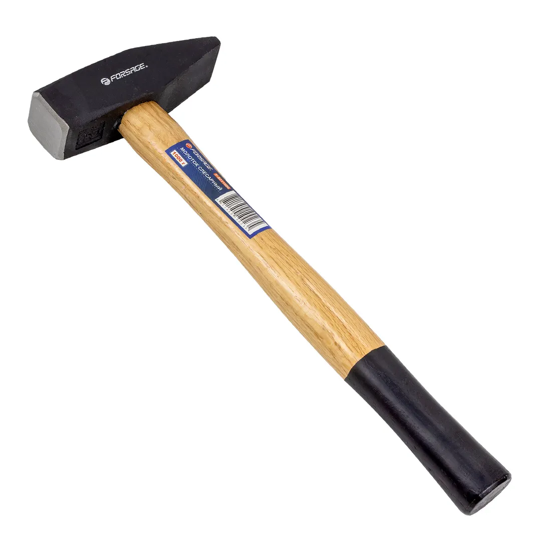 Молоток слесарный с деревянной ручкой (1000г)