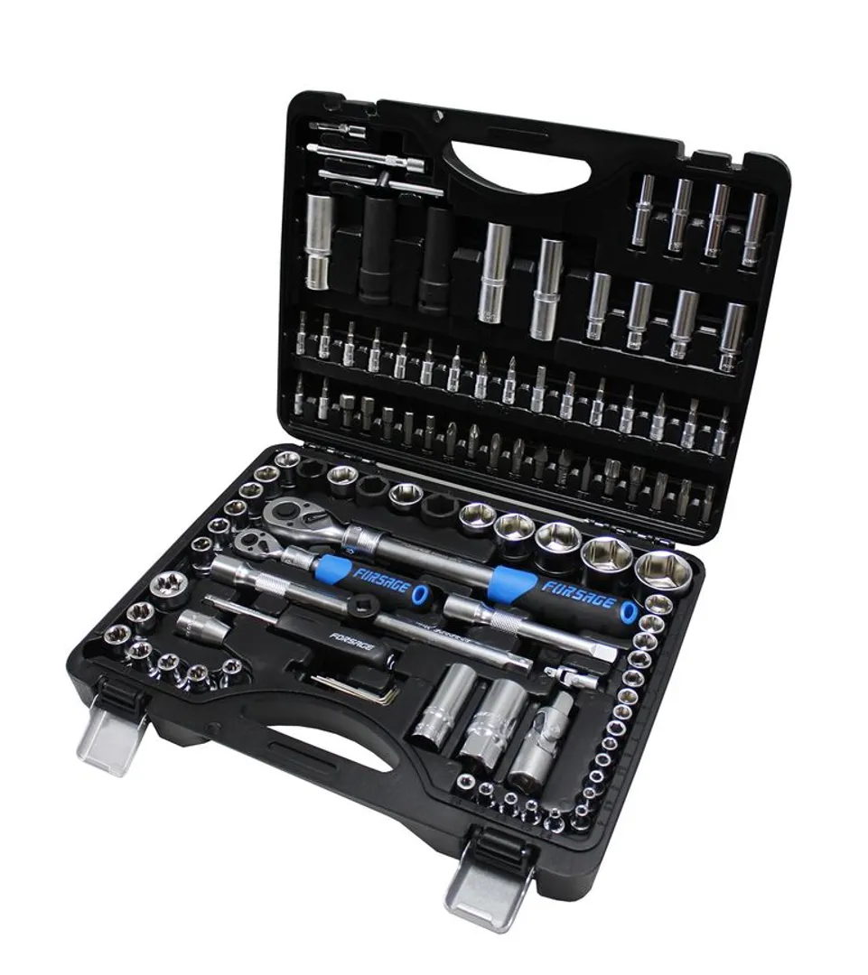 Набор инструментов с телескопическими трещотками 108пр.1/4»&1/2»(6гр.)(4-32мм)