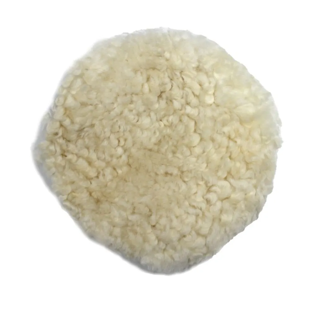 Губка для полировки из овечьей шерсти с фиксацией шнурком 125мм