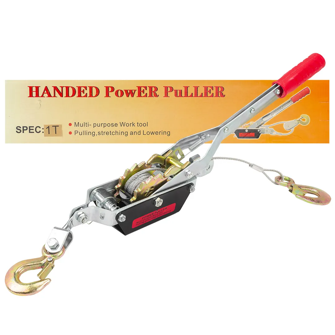 Лебедка рычажная 1т (диаметр троса — 5мм, длина — 2.2м)