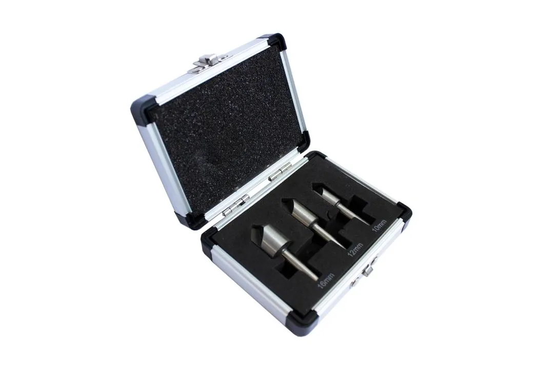 Набор зенкеров,3пр. (10, 12, 16мм),в аллюм. кейсе
