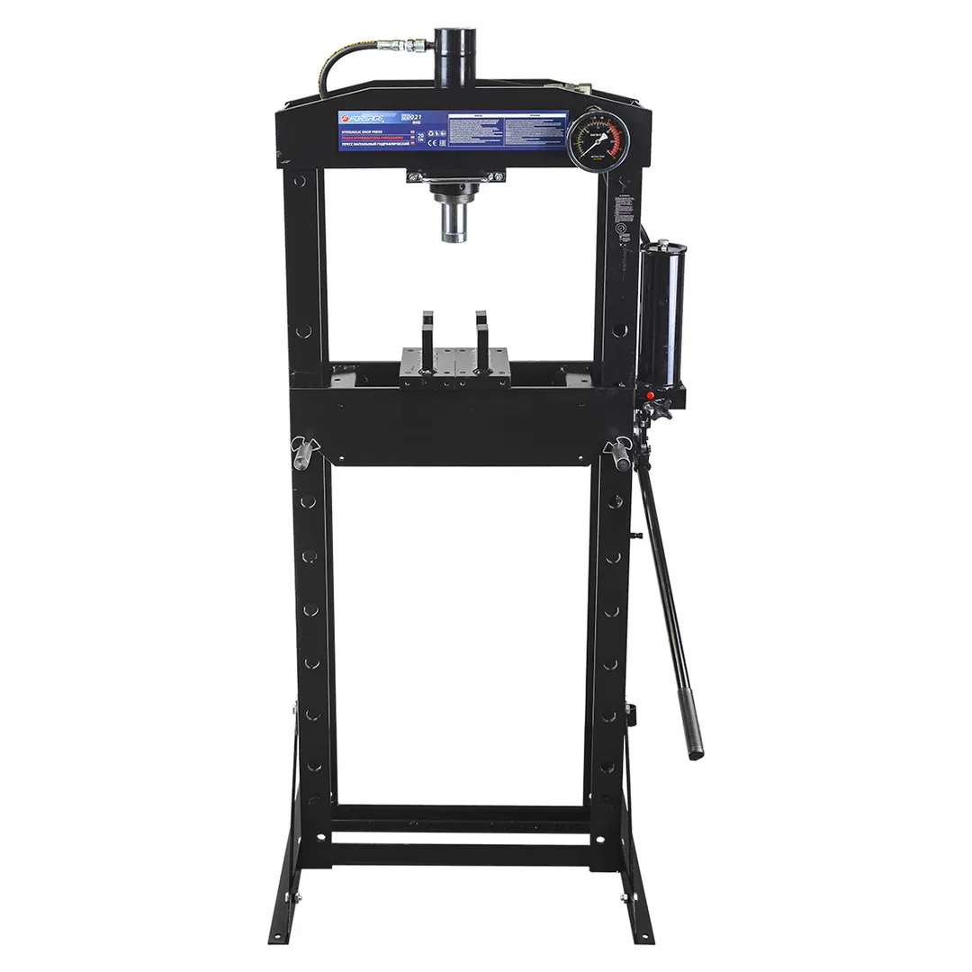 Пресс гидравлический напольный 20т PROFI(рабочая высота: 0-850мм, рабочая ширина: 600мм, рабочий стол: 180х600мм, ход штока: 120мм,)