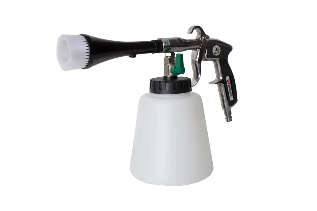 Пистолет пневматический »Tornado»для химчистки салона а/м со сменной щеткой-насадкой(емкость 1л ,6 bar, расход воздуха 120 л/мин)