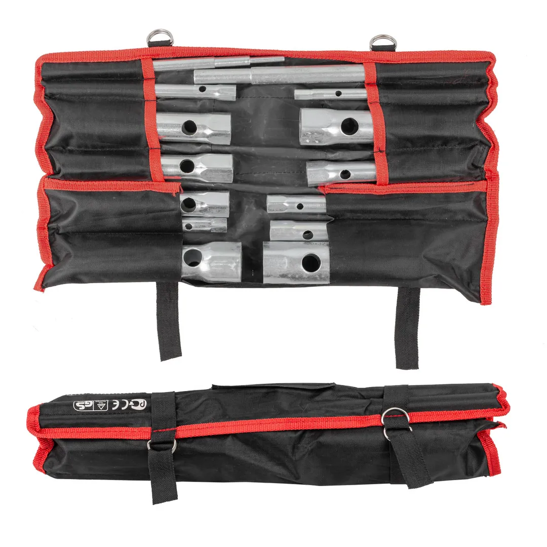 Набор ключей торцевых трубчатых 12 пр ( 6х7,8х10,10х11,12х13,14х14,16х17,18х19,20х22,21х23,,24х27,27х30,30х32),на полотне