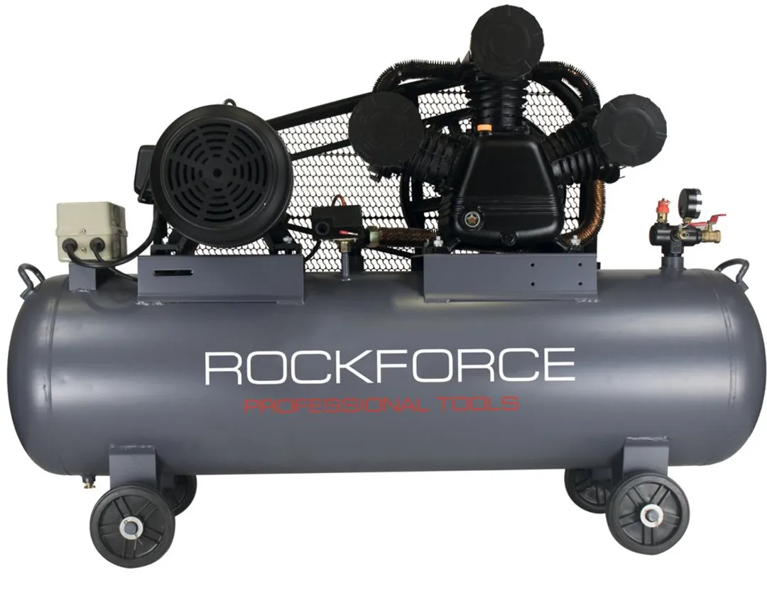 Компрессор 3-х поршневой масляный с ременным приводом (380В,5.5кВт,1000 об/мин,ресивер 135л, 8бар, 904л/м,85дБ)