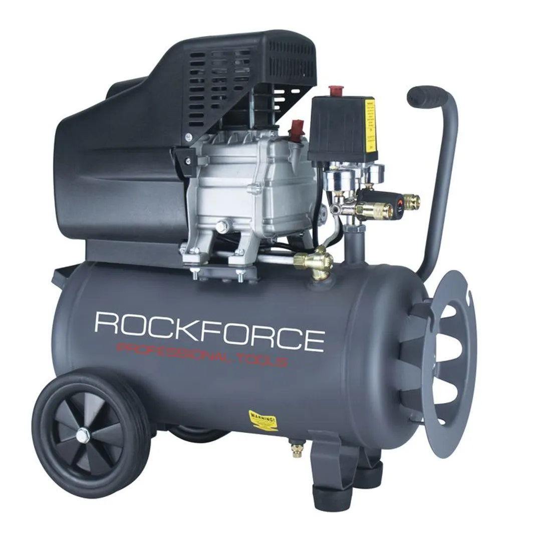 Компрессор поршневой масляный с прямым приводом+шланг 8х12ммх10м (220В,1.8кВт, 2850об/мин,ресивер 24л, 10бар, 250л/м,97дБ)