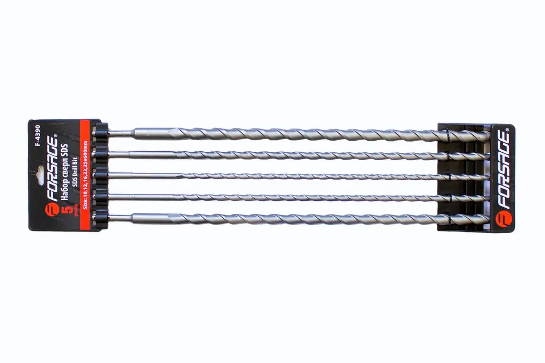 Набор сверл SDS, 5пр.(10,12,16,22,25х600мм),на пластиковом держателе