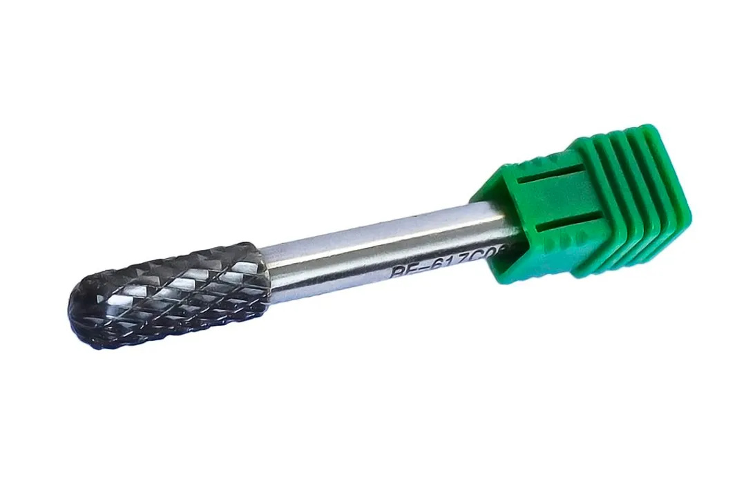 Шарошка цилиндрическая скругленная по металлу(Ø 6мм,Ø хвостовика 6мм),в пластиковом футляре