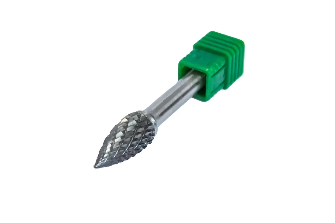 Шарошка коническая скругленная по металлу(Ø 12мм,Ø хвостовика 6мм),в пластиковом футляре