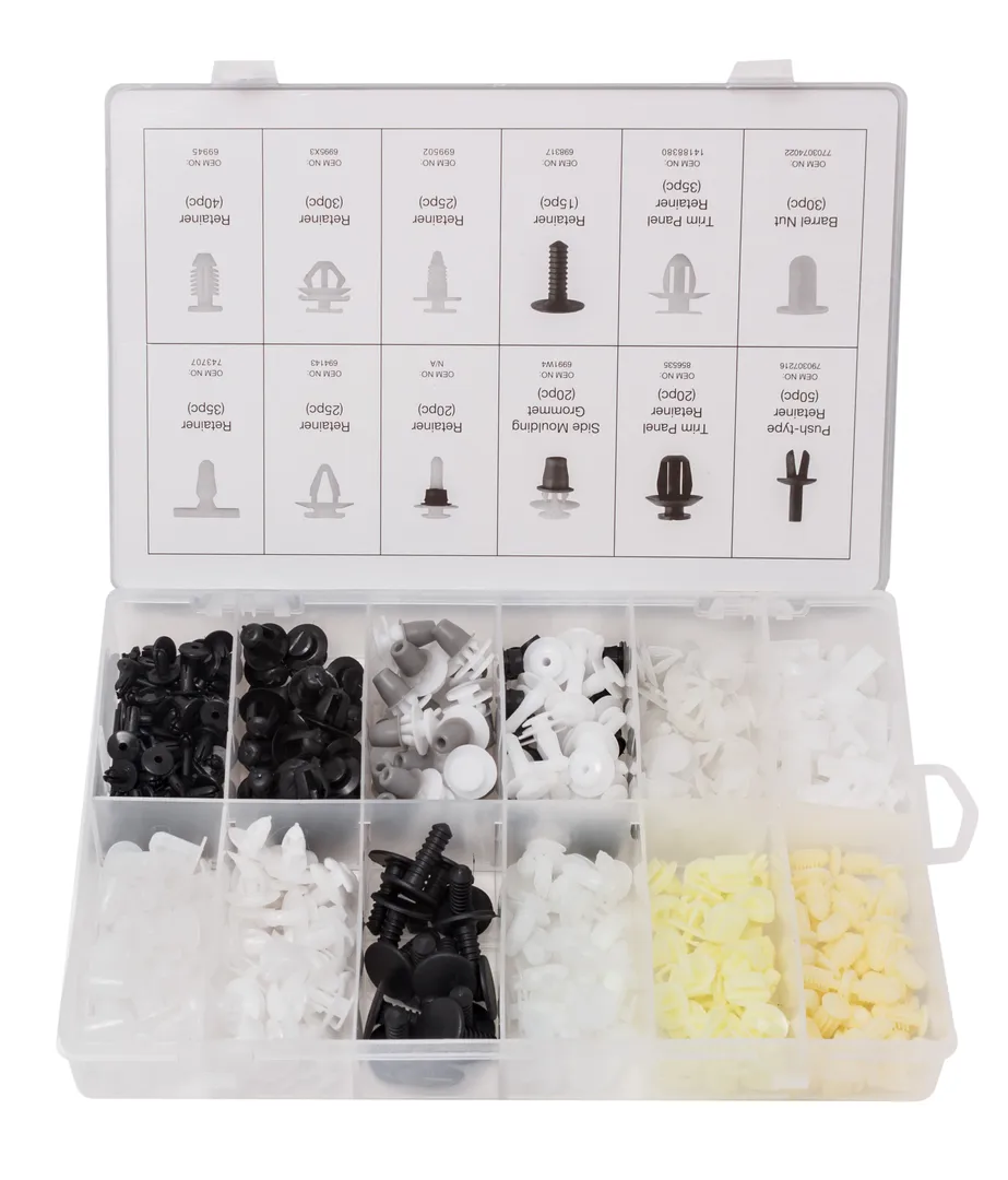 Набор клипс 345пр. (PEUGEOT), пластиковом органайзере