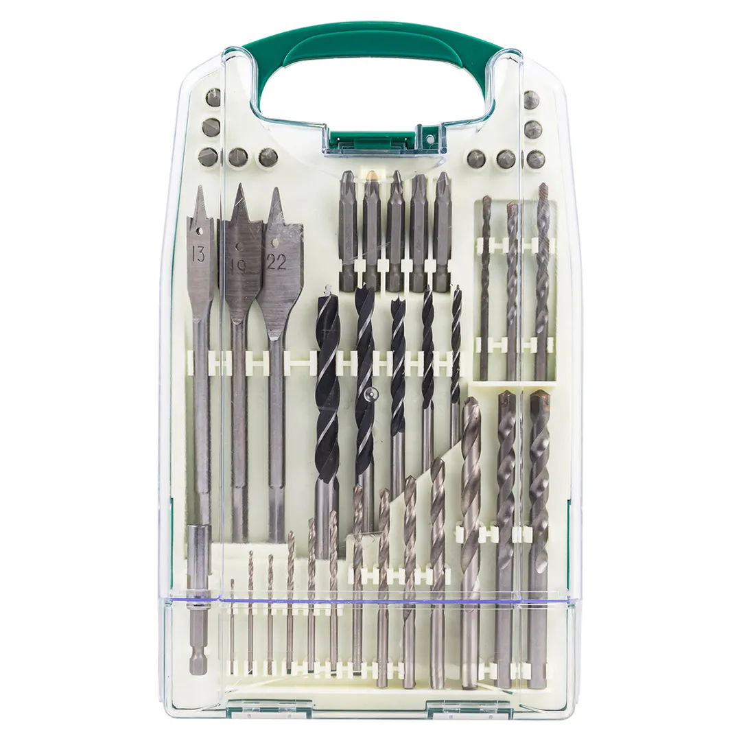 Набор сверл универсальный 40пр.(металл.дерево.бетон и биты)
