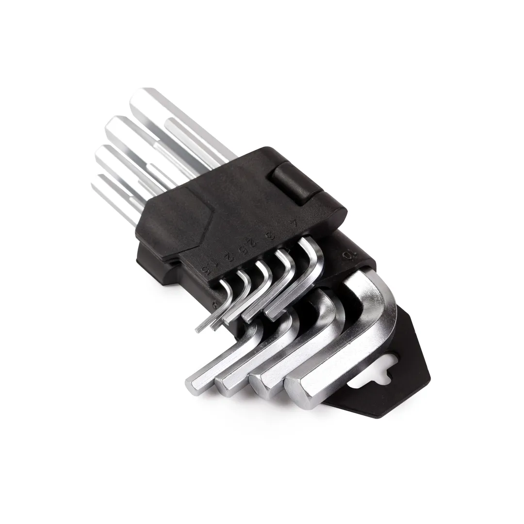 Набор ключей 6-гранных Г-образных, 9пр.(1.5,2,2.5,3,4,5,6,8,10мм),в блистере