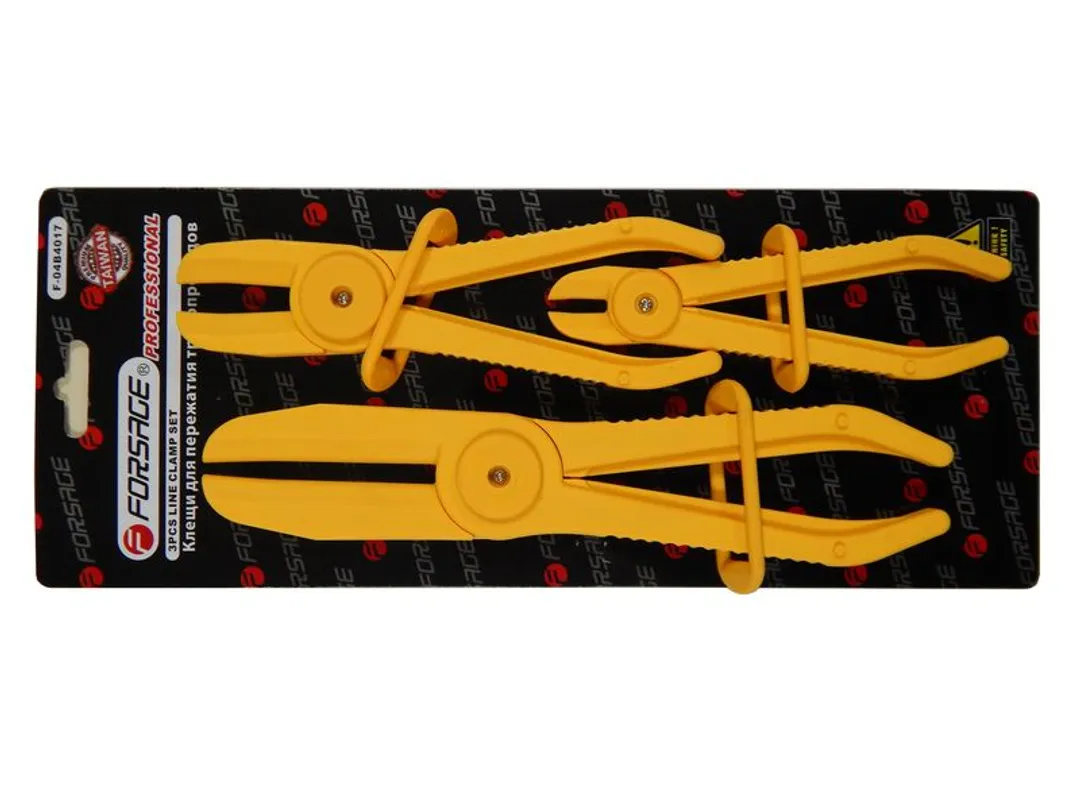 Комплект щипцов для пережатия шлангов и патрубков, 3пр (3-57мм) на блистере