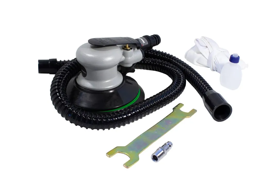 Пневмошлифовальная орбитальная машинка с принудительной системой пылеотвода 6»(150мм,12000об/мин, 79л/мин,6.3Bar)