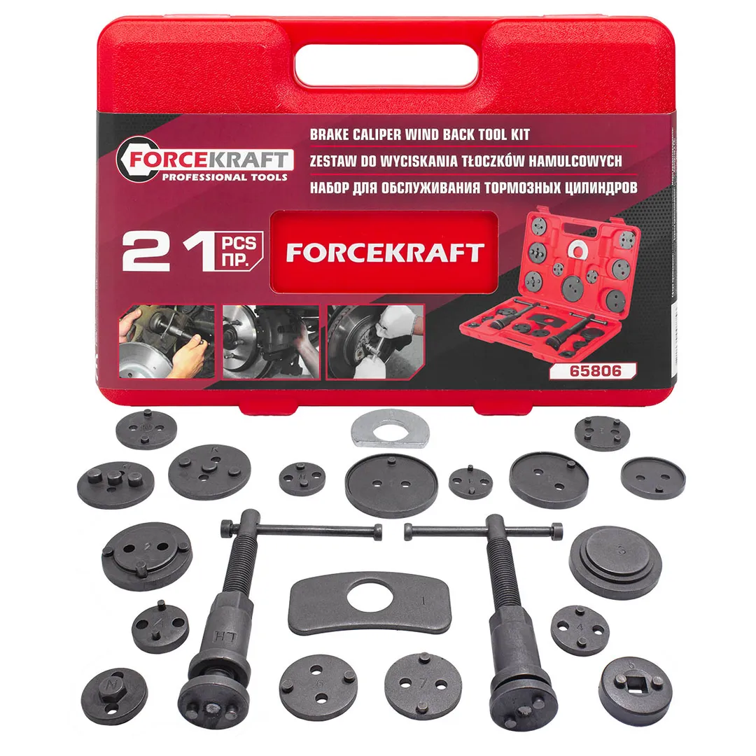 Набор инструментов для обслуживания тормозных цилиндров 21пр. (право/левосторонний привод), в кейсе