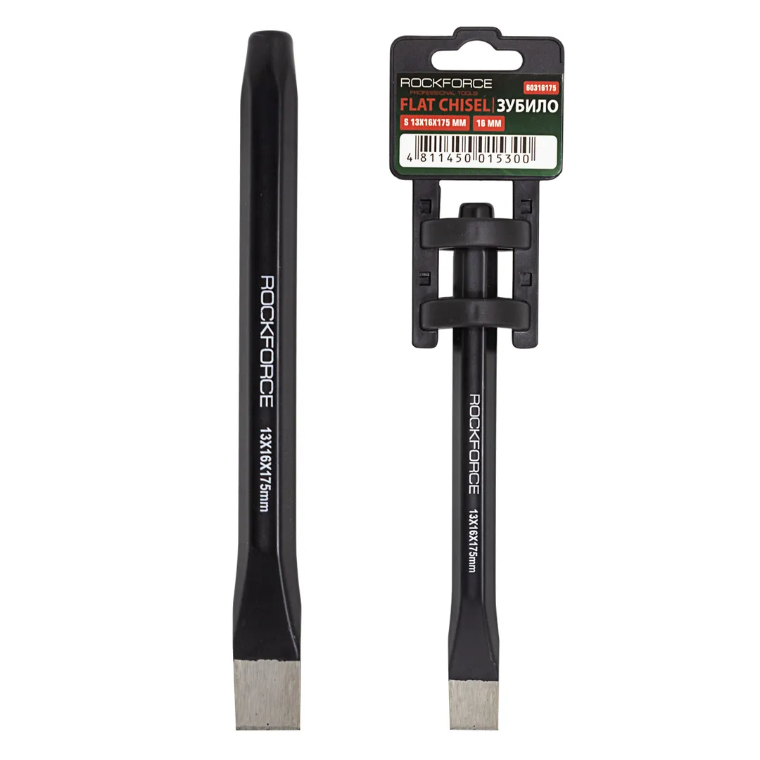 Зубило с шестигранным основанием 16мм (L-175мм),на пластиковом держателе
