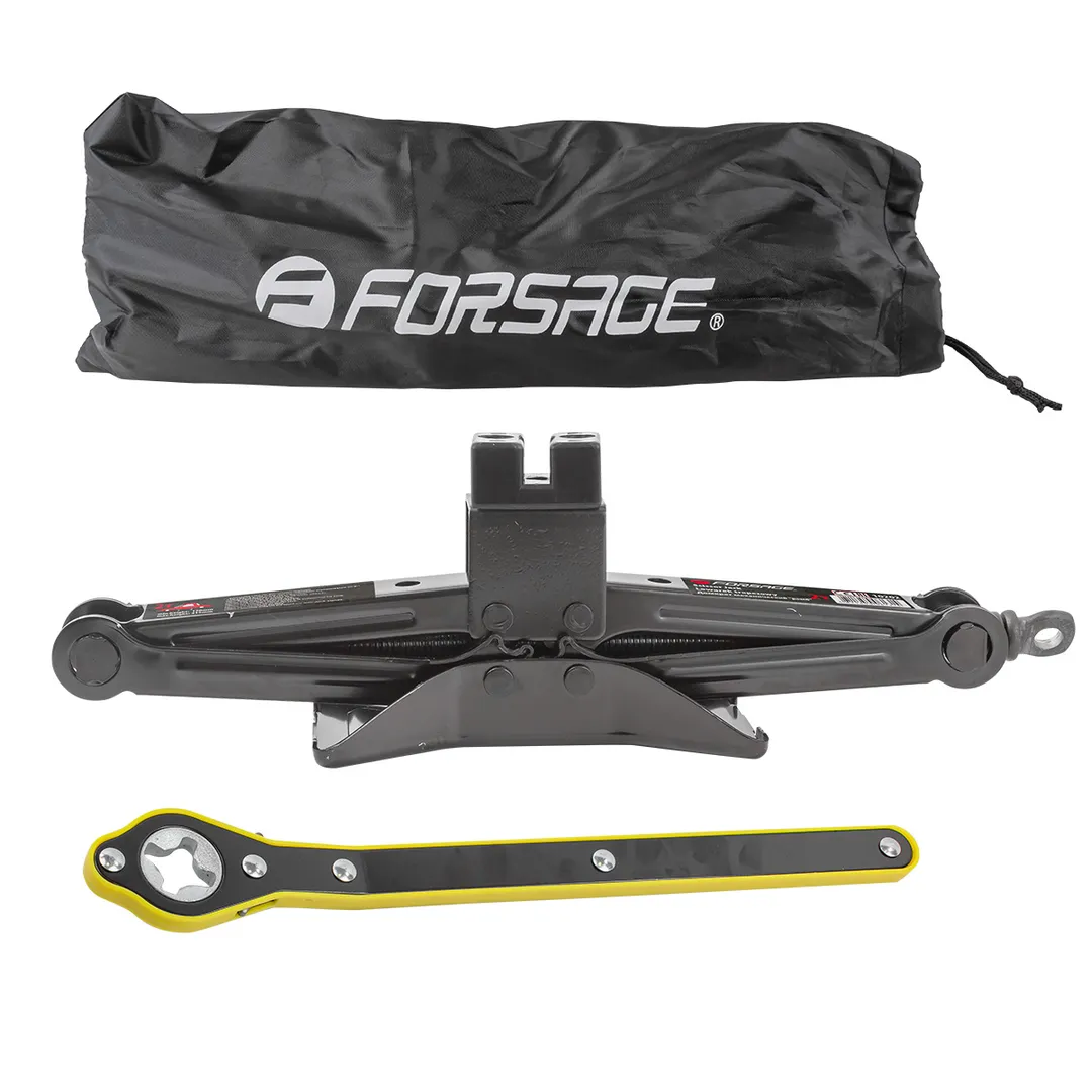 Домкрат механический »ромб» 2т с накладкой и трещоточной ручкой-воротком(h min 120мм, h max 415мм),в водоотталкивающем чехле