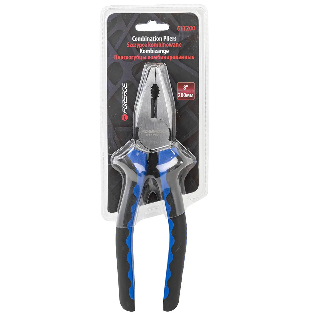 Плоскогубцы комбинированные 8»-200мм, в блистере