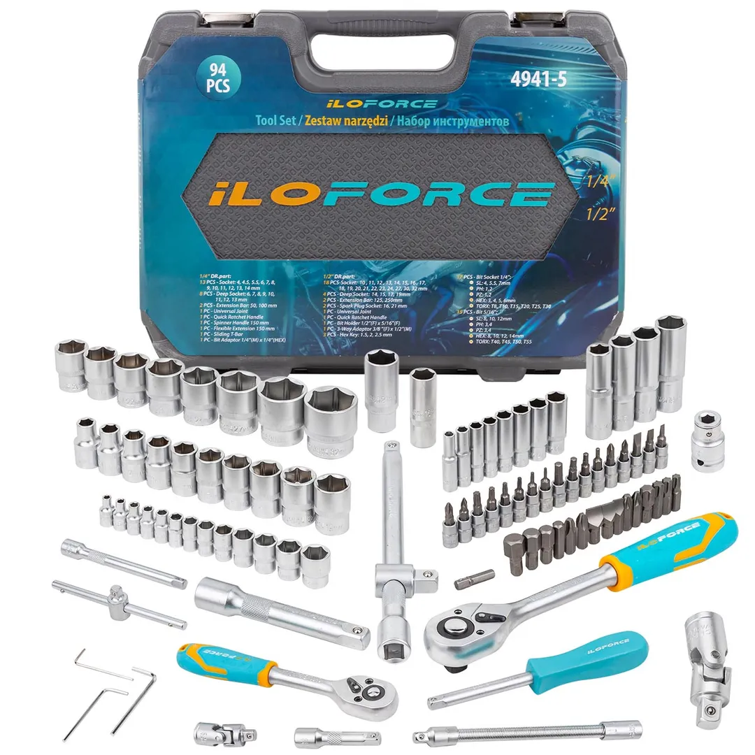 Набор инструмента 94пр. 1/4»&1/2»(6-гран.)(4-32мм)