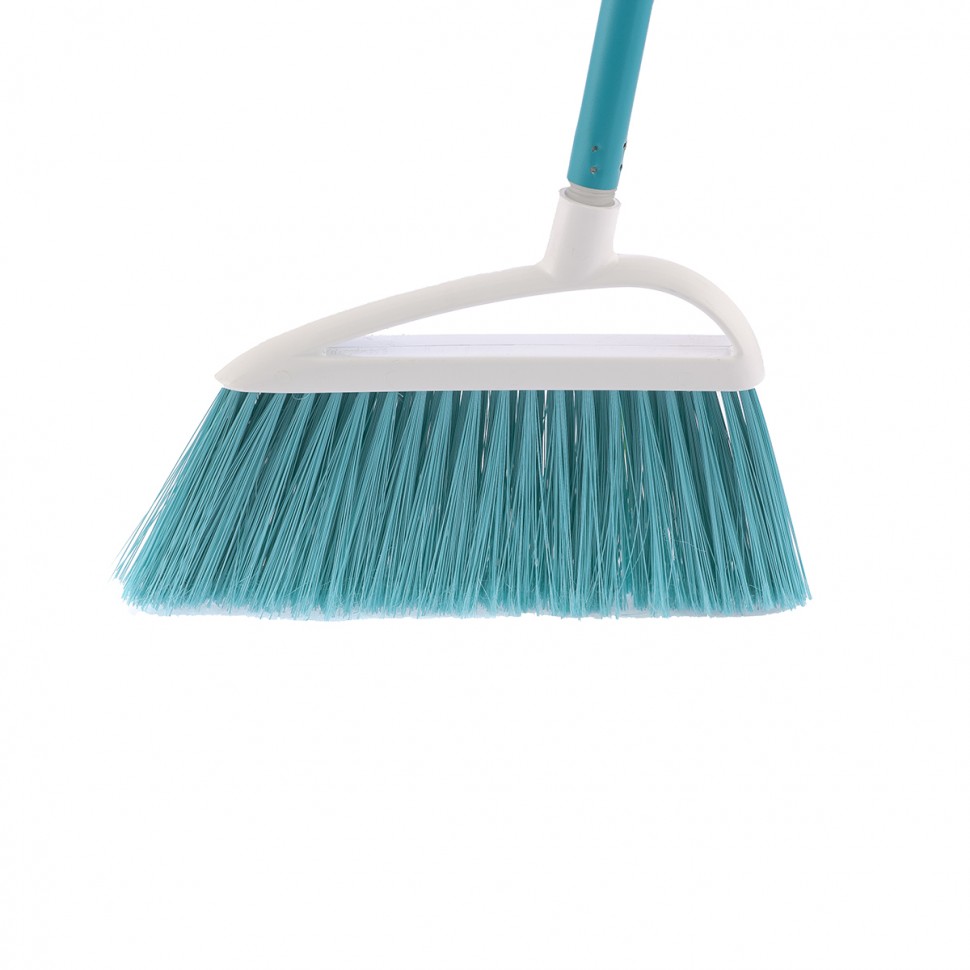 Щетка пластмассовая для подметания пола «Lux «, 230 мм, бирюзовая щетина, c черенком, 120 см, D 22 мм Elfe