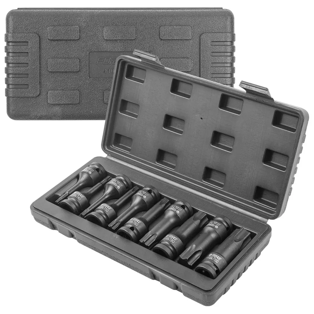 Набор головок-бит TORX ударных 10пр.,1/2»(T30, T40, T45, T50, T55, T60, T70, T80, T90, T100), в кейсе