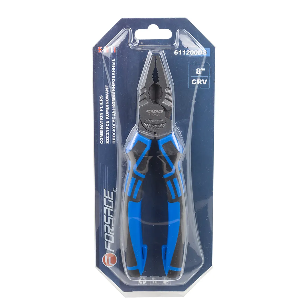 Плоскогубцы многофункциональные »Profi» 200мм Cr-V 6150+доп. закалка (усилие сжатия увеличино на 60%), в блистере