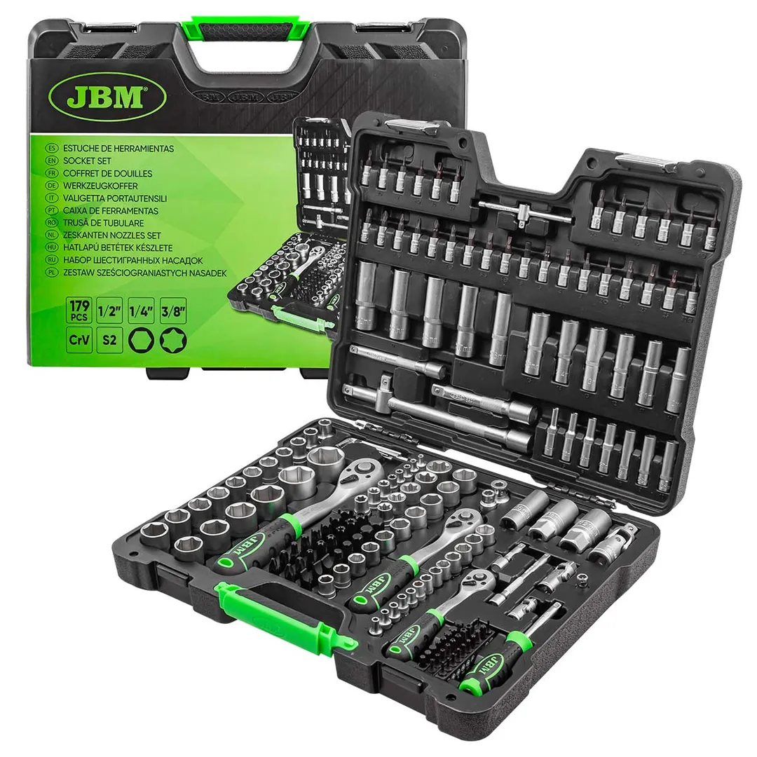 Набор инструментов 179пр.1/4»3/8»1/2»(6гр.)(4-32мм)