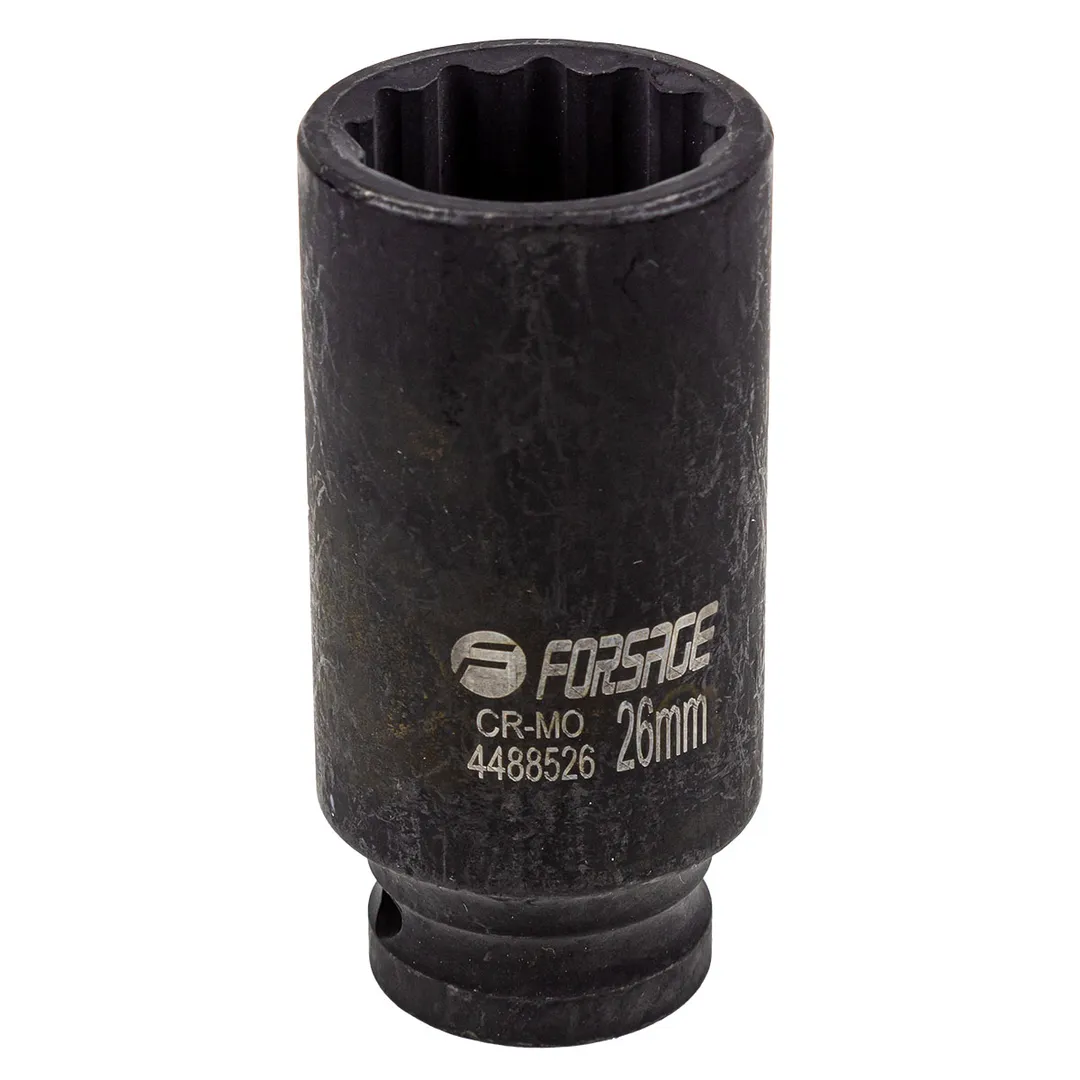 Головка ударная глубокая 26мм (12гр.), 1/2»