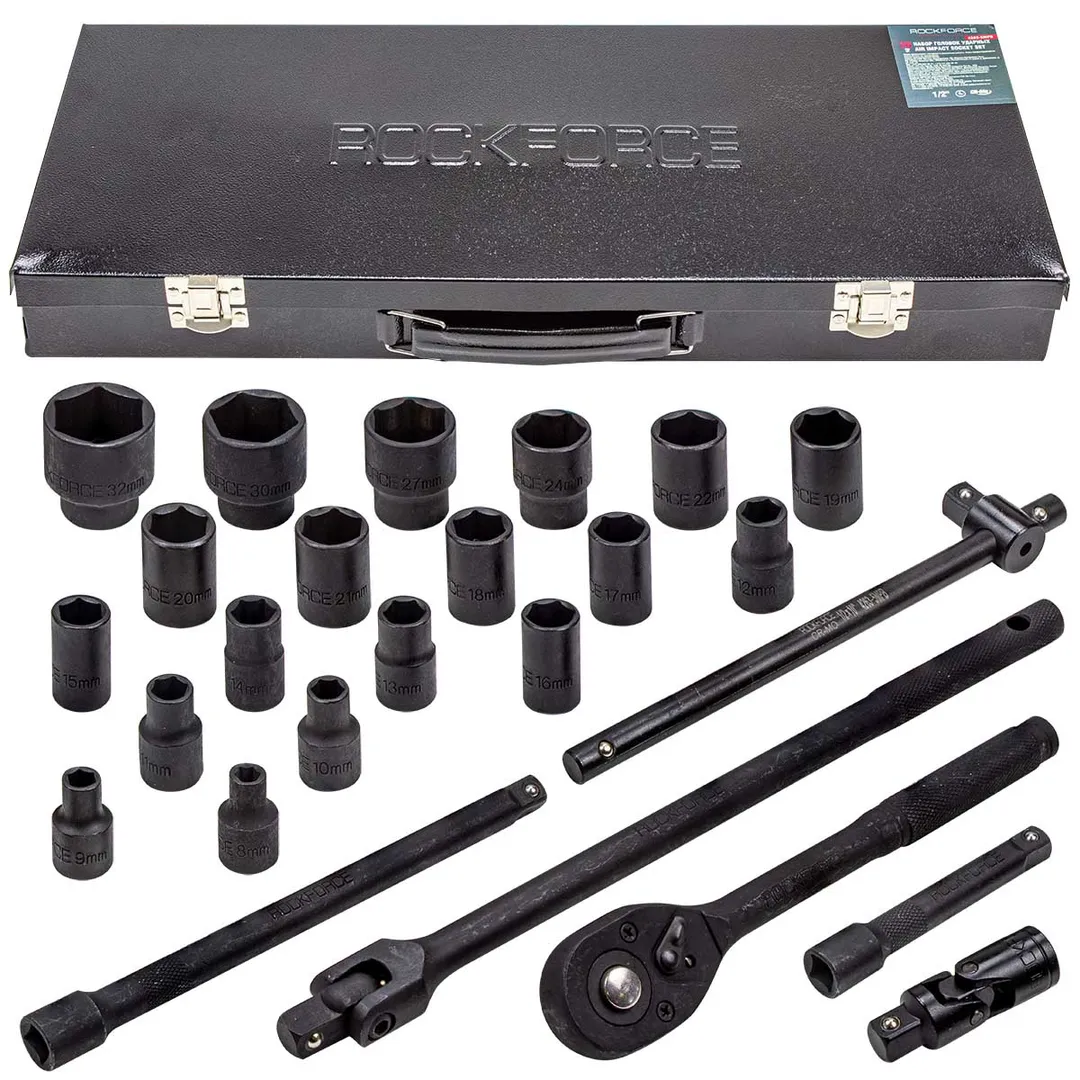 Набор инструментов ударных 26пр. 1/2»(6гр.) (8-32мм, Cr-Mo), в металлическом кейсе