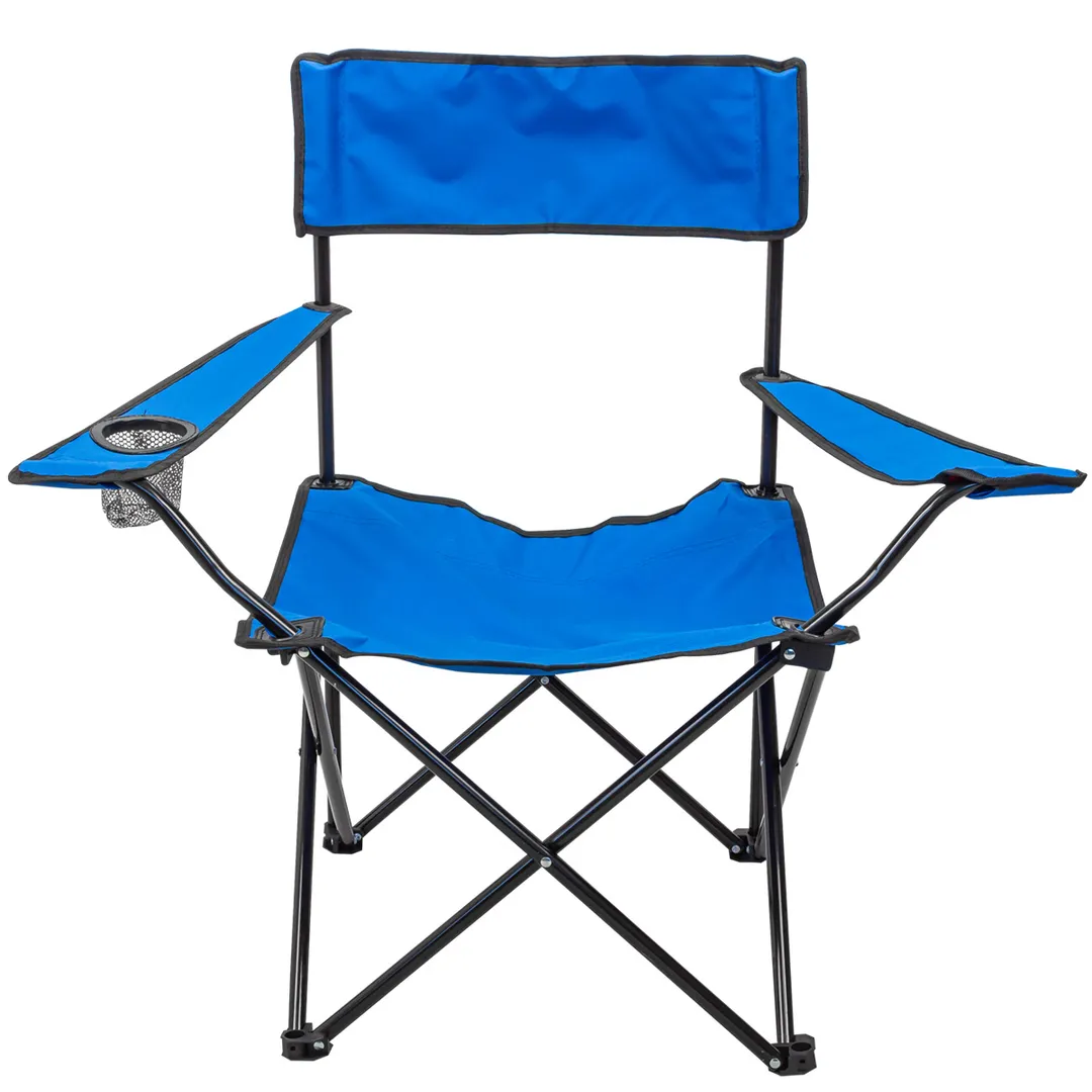 Кресло складное для кемпинга(подлокотники,подстаканник,сиденье 40х40см,каркас-стальная труба,сумка для хранения, макс.нагрузка 120кг.)