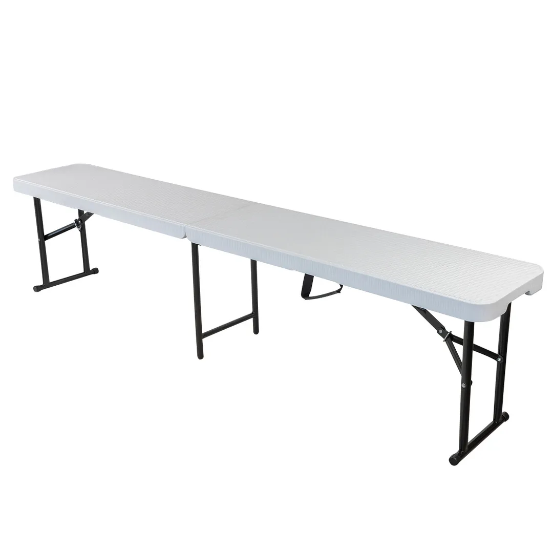 Стул складной переносной (материал HDPE, 183х30х43см,белый)