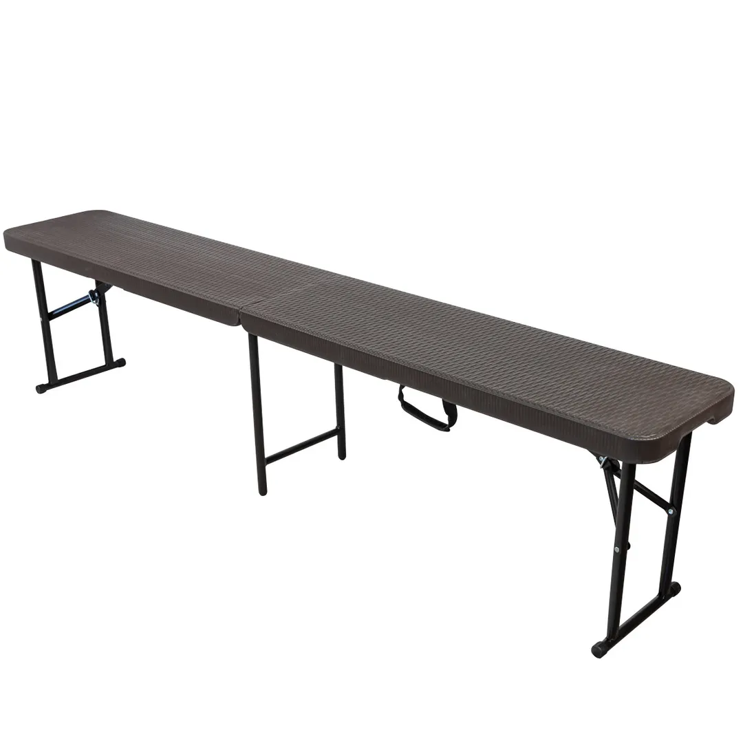 Стул складной переносной (материал HDPE, 183х30х43см,коричневый)