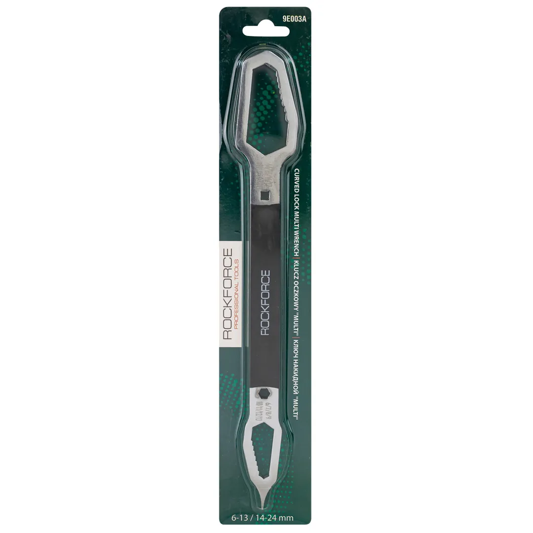 Ключ накидной »MULTI»(6-13мм,14-24мм+шлиц. отвертка,аварийный молоток),в блистере