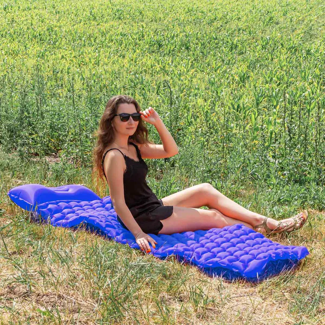 Коврик-матрас надувной туристический(190х60х5см,материал:40D нейлон, 480г)